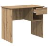 vidaXL Desk with Drawer Artisan oak 90 x 49.5 x 75 cm Engineered wood