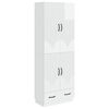 vidaXL Cabinet Set 2 pcs High Gloss White Engineered Wood