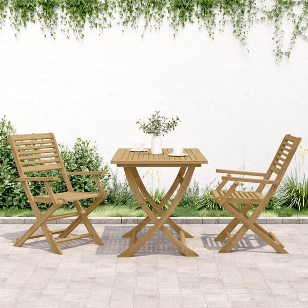 vidaXL Folding Garden Chairs 2 pcs 54.5x61.5x86.5 cm Solid Wood Acacia