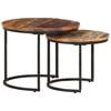 vidaXL Nesting Tables 2 pcs Solid Reclaimed Wood