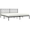 vidaXL Metal Bed Frame without Mattress with Headboard Black 200x200cm