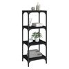 vidaXL Book Cabinet Black 40x33x100 cm Engineered Wood and Steel