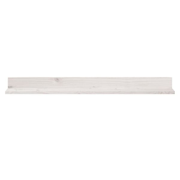 vidaXL Wall Shelves 2 pcs White 110x11x9 cm Solid Wood Pine
