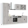 vidaXL 8 Piece Kitchen Cabinet Set Kalmar Grey Sonoma Engineered Wood