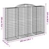 vidaXL Arched Gabion Baskets 8 pcs 300x50x200/220 cm Galvanised Iron