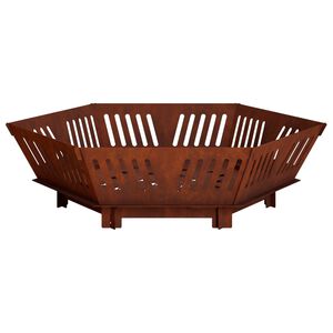 vidaXL Fire Pit Rusty 60 x 60 x 18 cm Weathering Steel