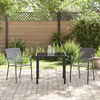 vidaXL Garden Dining Set 5 pcs Anthracite Powder-Coated Steel