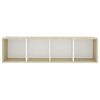 vidaXL TV Cabinets 3 pcs White & Sonoma Oak 142.5x35x36.5 cm Engineered Wood