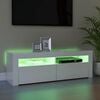 vidaXL TV Cabinet with LED Lights High Gloss White 120x35x40 cm