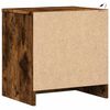 vidaXL Bedside Cabinet with LED Lights Smoked Oak Engineered Wood
