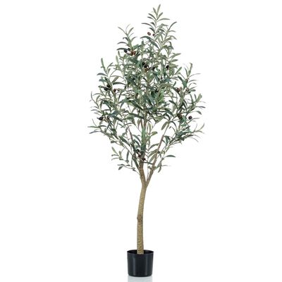 Emerald Artificial Olive Tree 140 cm in Plastic Pot