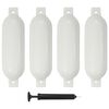 vidaXL Boat Fenders 4 pcs White 51x14 cm PVC