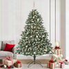 vidaXL Artificial Christmas Tree with 300 LEDs with Stand Green 210 cm