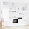 vidaXL 8 Piece Kitchen Cabinet Set Porto High Gloss White Engineered Wood