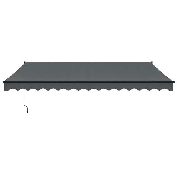 vidaXL Retractable Awning Anthracite 4x3 m Fabric and Aluminium