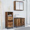 vidaXL Bathroom Furniture Set with Door 3 pcs Old Wood Engineered Wood