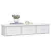 vidaXL Wall Drawer Shelf High Gloss White 88x26x18.5 cm Engineered Wood