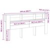 vidaXL Headboard with Headboard 220 x 18.5 x 102.5 cm