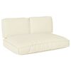 vidaXL Pallet Cushion Set 3 pcs Cream 120 x 80 x 12 cm Oxford fabric
