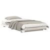 vidaXL Floor Bed Frame White 90 x 220 cm Solid pine wood