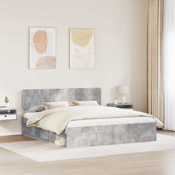 vidaXL Bed Frame with Headboard Concerte 200 x 200 cm Solid Pine Wood