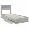 vidaXL Storage Bed with Drawer Grey Sonoma 90 x 200 cm Engineered Wood