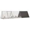 vidaXL Rabbit Cage Anthracite 302.5x80.5x71 cm Galvanised Steel