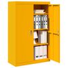 vidaXL Storage Cabinet 2 pcs Mustard Yellow 90 x 40 x 140 cm Steel