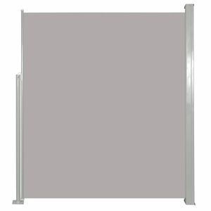 vidaXL Patio Retractable Side Awning 120x500 cm Grey