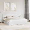 vidaXL Bed Frame with Headboard White 180 x 200 cm Engineered Wood
