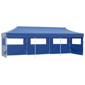 vidaXL Folding Pop-up Party Tent with 5 Sidewalls 3x9 m Blue