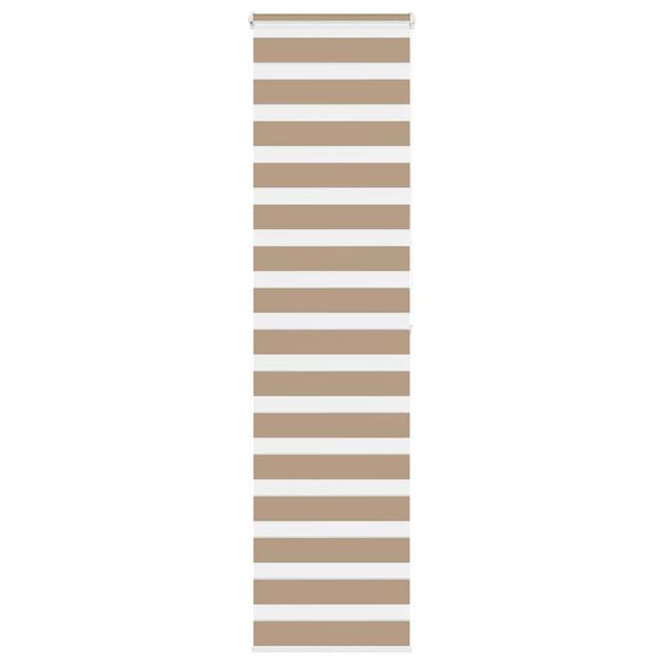 vidaXL Zebra Blind Sand Brown 55x200 cm Fabric Width 50.9 cm Polyester
