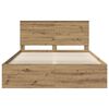 vidaXL Bed Frame Artisian Oak 150 x 200 cm Solid Pine Wood