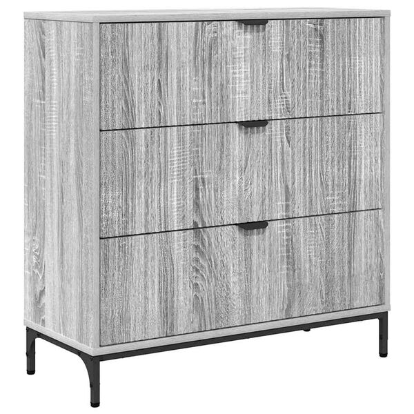 vidaXL Sideboard Grey Sonoma 79.5 x 33 x 82 cm Engineered Wood