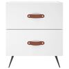 vidaXL Bedside Cabinet White 40x35x47.5 cm Engineered Wood