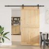 vidaXL Sliding Door with Hardware Set 100x210 cm Solid Wood Pine