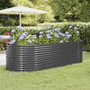 vidaXL Garden Raised Bed Galvanised Steel 249x100x68 cm Anthracite