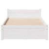 vidaXL Bed Frame without Mattress White 90x200 cm Solid Wood Pine