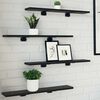vidaXL Bookshelf Board 4 pcs Black 60 x 10 x 1.5 cm Engineered Wood