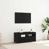 vidaXL TV Cabinet Black Oak 90 x 35 x 40 cm Engineered Wood