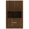 vidaXL Wall-mounted Bedside Cabinet Brown Oak