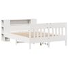vidaXL Bookcase Bed without Mattress White 120x190 cm Small Double Solid Wood Pine