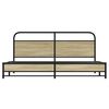 vidaXL Metal Bed Frame without Mattress Sonoma Oak 200x200 cm