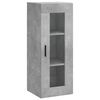 vidaXL Wall Mounted Cabinet Concrete Grey 34.5x34x90 cm