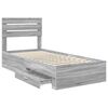 vidaXL Bed Frame with Drawer with Headboard Manual Engineered Wood