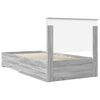 vidaXL Bed Frame with Drawer Grey Sonoma 100 x 200 cm Engineered Wood