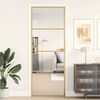 vidaXL Interior Door Slim Golden 76x201.5 cm Tempered Glass and Aluminium