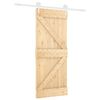 vidaXL Sliding Door Natural and White 85 x 210 cm Solid Pine Wood
