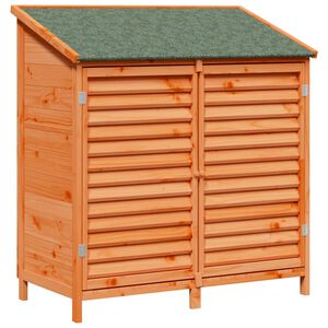 vidaXL Garden Shed with Roof Brown 106 x 56 x 113.5 cm Solid Fir Wood