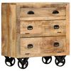 vidaXL Side Cabinet with Drawer Brown 70 x 38 x 63 cm Solid mango wood